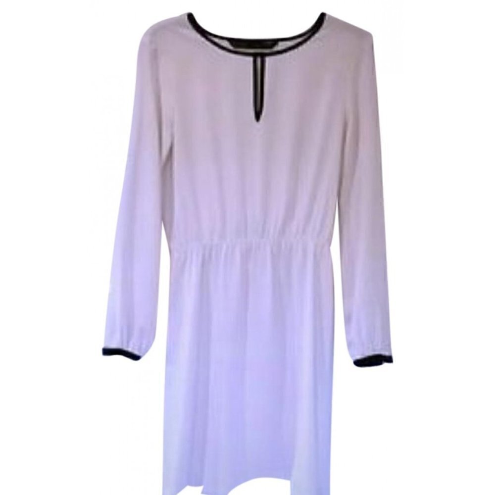 zara ivory black contrast dress​